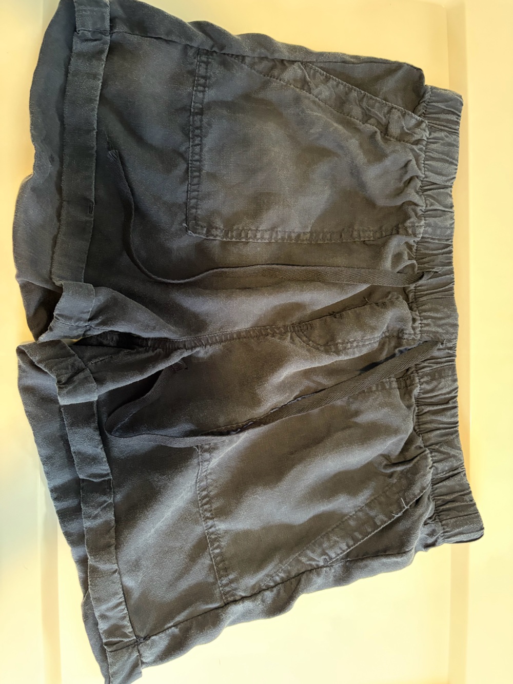 Workshop Republic Clothing Navy Elastic Waist Shorts